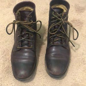 Frye leather lace up boots